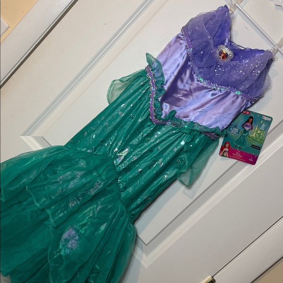 NEW Disney Kids' the Little Mermaid Ariel Deluxe Costume Dress Aqua Green 4-6x - Picture 2 of 4